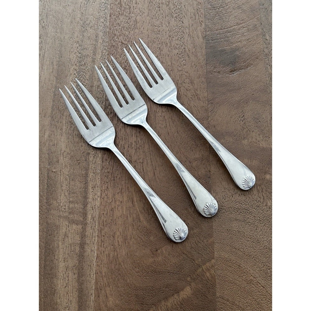 Reed & Barton Seychilles Seashell Salad Forks Set of‎ 3
